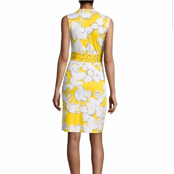 Diane von Furstenberg Silk Wrap Yellow Dress - Picture 4 of 8